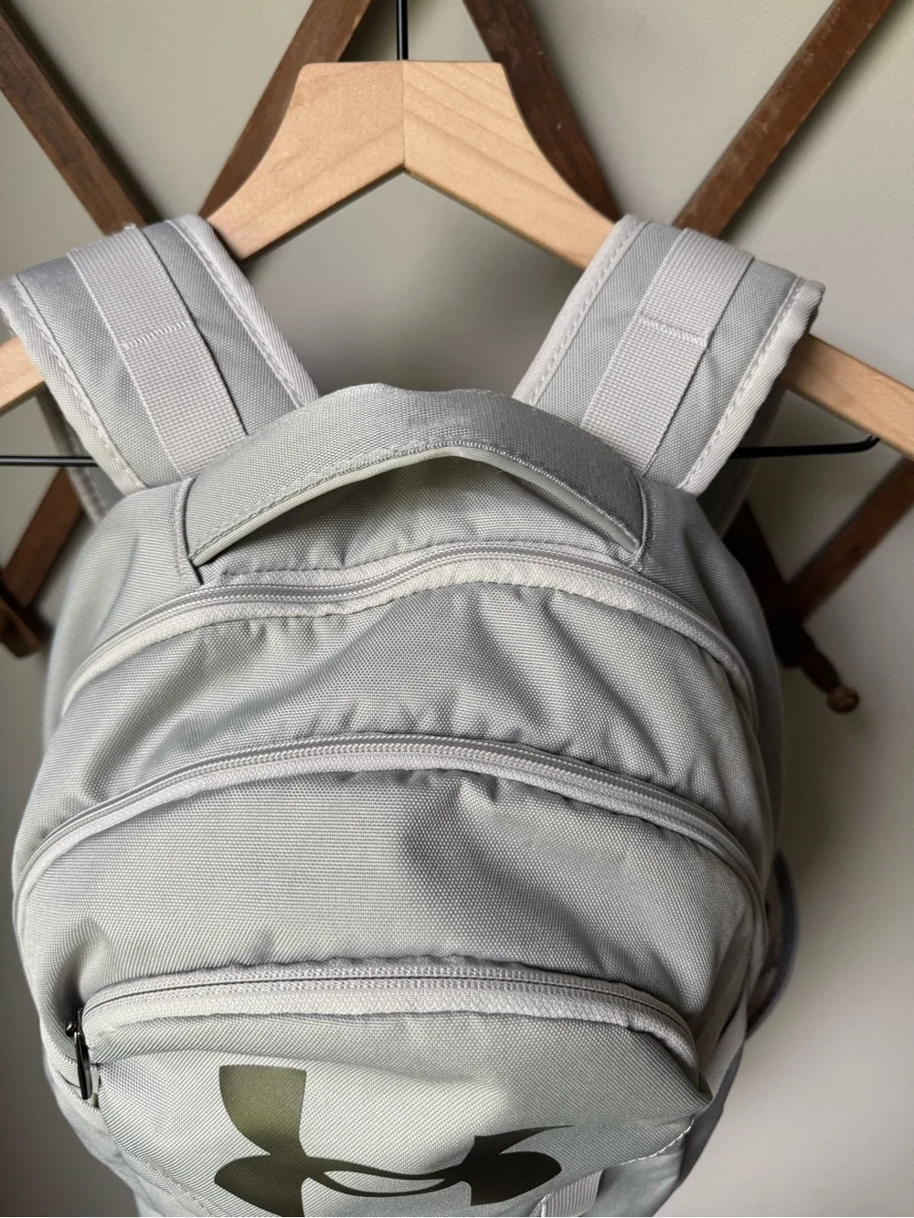 Under Armour Gray & Orange Hustle 5.0 Backpack
